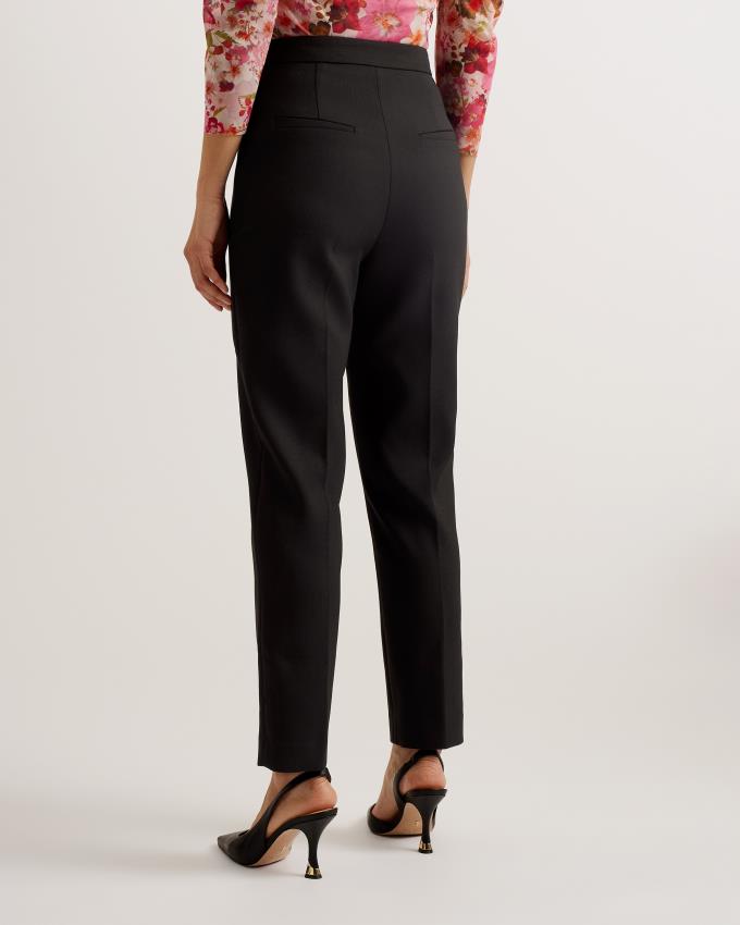 Pantalon Ted Baker Slim Fit High Waist Tailored Noir Femme | VID-27884412